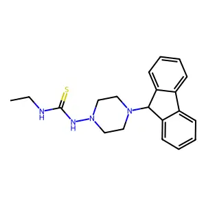1-ethyl-3-[4-(9H-fluoren-9-yl)piperazin-1-yl]thiourea structure