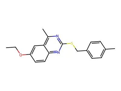 6-Ethoxy-4-methyl-2-[(4-methylbenzyl)sulfanyl]quinazoline structure