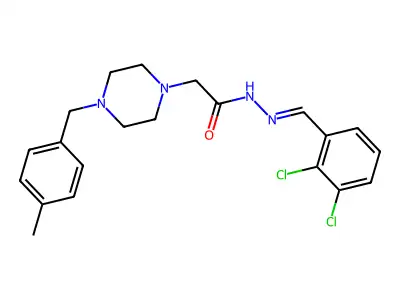 (Z)-N'-(2,3-dichlorobenzylidene)-2-(4-(4-methylbenzyl)piperazin-1-yl)acetohydrazide structure