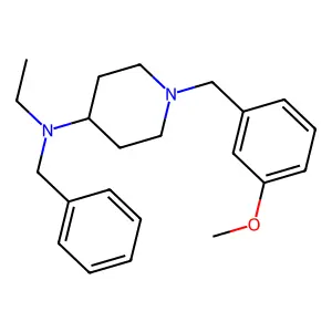 N-benzyl-N-ethyl-1-[(3-methoxyphenyl)methyl]piperidin-4-amine structure