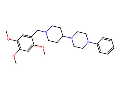 1-Phenyl-4-[1-[(2,4,5-trimethoxyphenyl)methyl]piperidin-4-yl]piperazine structure