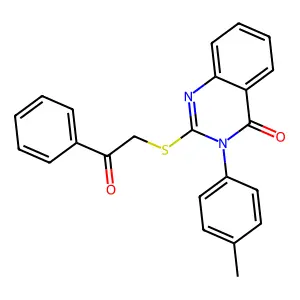 3-(4-Methylphenyl)-2-phenacylsulfanylquinazolin-4-one structure