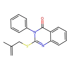 2-((2-Methyl-2-propenyl)thio)-3-phenyl-4(3H)-quinazolinone structure