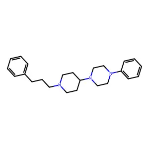 1-Phenyl-4-[1-(3-phenylpropyl)piperidin-4-yl]piperazine structure