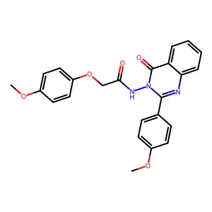 2-(4-methoxyphenoxy)-N-[2-(4-methoxyphenyl)-4-oxoquinazolin-3(4H)-yl]acetamide structure