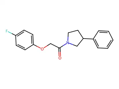 2-(4-Fluorophenoxy)-1-(3-phenylpyrrolidin-1-yl)ethanone structure