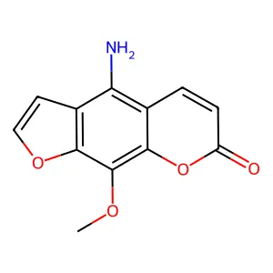 4-Amino-9-methoxy-7H-furo(3,2-g)chromen-7-one structure