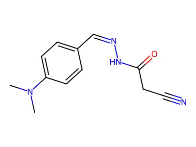 2-cyano-N'-{[4-(dimethylamino)phenyl]methylidene}acetohydrazide structure