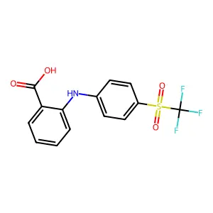 Anthranilic acid, N-(p-(trifluoromethylsulfonyl)phenyl)- structure