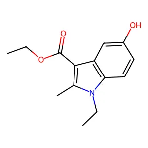 Ethyl 1-ethyl-5-hydroxy-2-methyl-1H-indole-3-carboxylate structure