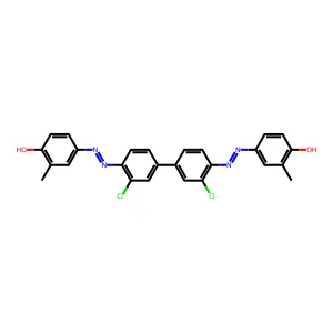 Phenol, 4,4'-[(3,3'-dichloro[1,1'-biphenyl]-4,4'-diyl)bis(azo)]bis[2-methyl- structure