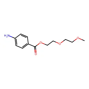 Ethanol, 2-(2-methoxyethoxy)-, 1-(4-aminobenzoate) structure