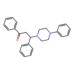1,3-Diphenyl-3-(4-phenyl-1-piperazinyl)-1-propanone structure