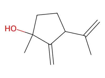 3-Isopropenyl-1-methyl-2-methylenecyclopentan-1-ol structure