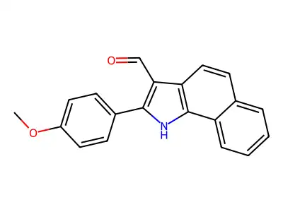 2-(4-methoxyphenyl)-1H-benzo[g]indole-3-carbaldehyde structure
