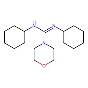 N,N'-dicyclohexyl-4-morpholinecarboxamidine structure