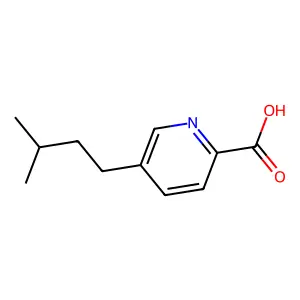 5-(3-Methylbutyl)-2-pyridinecarboxylic acid structure