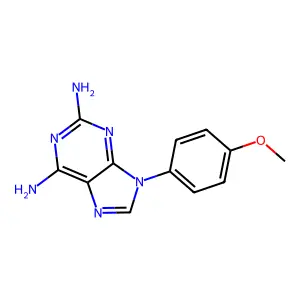 9-(4-甲氧基苯基)-9H-嘌呤-2,6-二胺 structure