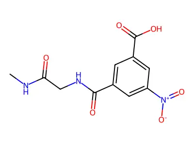 3-[[[2-(Methylamino)-2-oxoethyl]amino]carbonyl]-5-nitrobenzoic acid structure