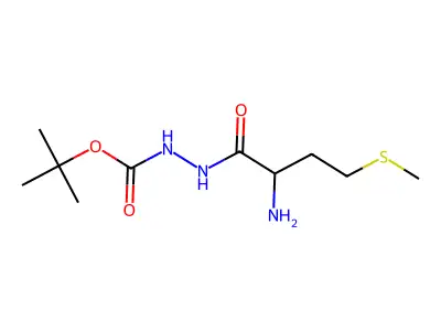 Tert-butyl N-[(2-amino-4-methylsulfanyl-butanoyl)amino]carbamate structure