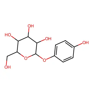 2-羟甲基-6-(4-羟基苯氧基)-四氢吡喃-3,4,5-三醇 structure