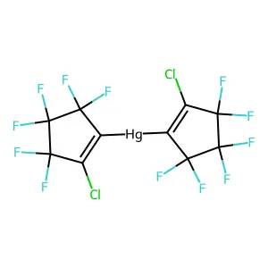 Bis(2-chloro-3,3,4,4,5,5-hexafluorocyclopenten-1-yl)mercury structure