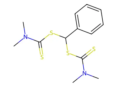 Benzylidene bis(dimethyldithiocarbamate) structure
