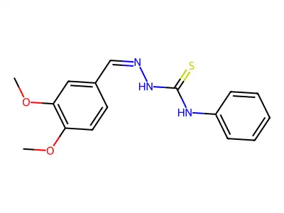 1-[(3,4-Dimethoxyphenyl)methylideneamino]-3-phenylthiourea structure