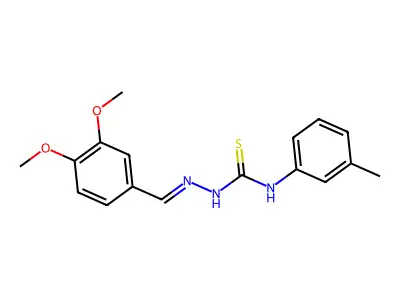 1-[(3,4-Dimethoxyphenyl)methylideneamino]-3-(3-methylphenyl)thiourea structure