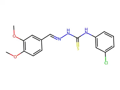 1-(3-Chlorophenyl)-3-[(3,4-dimethoxyphenyl)methylideneamino]thiourea structure