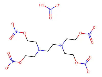 Tetrahydroxyethylethylenediamine tetranitrate dinitrate structure