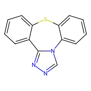 Dibenzo[b,f][1,2,4]triazolo[4,3-d][1,4]thiazepine structure