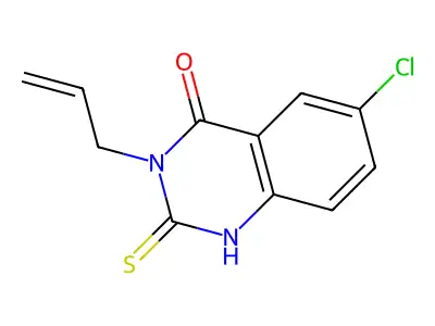 3-allyl-6-chloro-2-mercaptoquinazolin-4(3H)-one structure