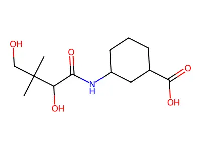 3-(2,4-Dihydroxy-3,3-dimethylbutanamido)cyclohexanecarboxylic acid structure