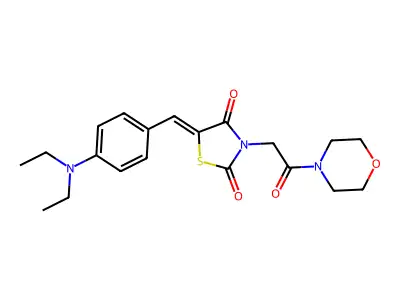5-[[4-(Diethylamino)phenyl]methylene]-3-[2-(4-morpholinyl)-2-oxoethyl]-2,4-thiazolidinedione structure