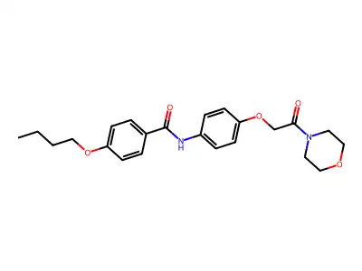 4-butoxy-N-[4-(2-morpholin-4-yl-2-oxoethoxy)phenyl]benzamide structure