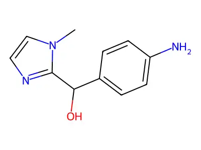 (4-aminophenyl)(1-methyl-1H-imidazol-2-yl)methanol structure