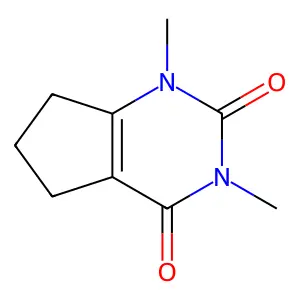 1H-Cyclopentapyrimidine-2,4(3H,5H)-dione, 6,7-dihydro-1,3-dimethyl- structure