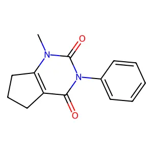 1H-Cyclopentapyrimidine-2,4(3H,5H)-dione, 6,7-dihydro-1-methyl-3-phenyl- structure