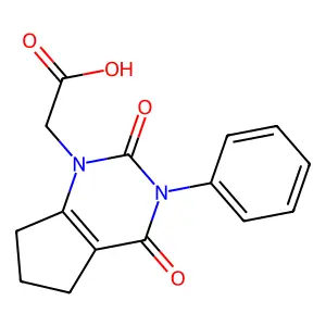 1H-Cyclopentapyrimidine-1-acetic acid, 2,3,4,5,6,7-hexahydro-2,4-dioxo-3-phenyl- structure