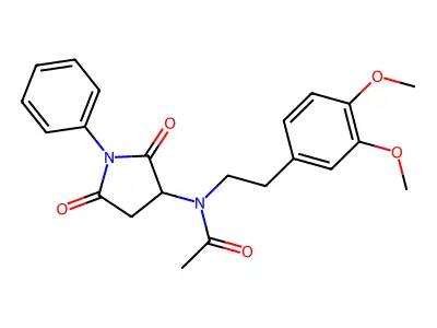 N-[2-(3,4-dimethoxyphenyl)ethyl]-N-(2,5-dioxo-1-phenylpyrrolidin-3-yl)acetamide structure