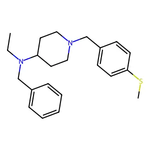 N-benzyl-N-ethyl-1-[(4-methylsulfanylphenyl)methyl]piperidin-4-amine structure