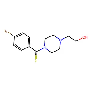 (4-Bromophenyl)-[4-(2-hydroxyethyl)piperazin-1-yl]methanethione structure