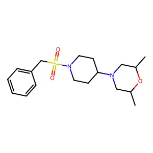 4-(1-Benzylsulfonylpiperidin-4-yl)-2,6-dimethylmorpholine structure