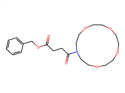 Benzyl 4-oxo-4-(1,4,7,10-tetraoxa-13-azacyclopentadecan-13-yl)butanoate structure
