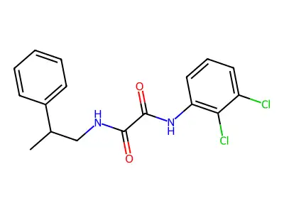 N'-(2,3-dichlorophenyl)-N-(2-phenylpropyl)oxamide structure