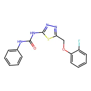 1-[5-[(2-Fluorophenoxy)methyl]-1,3,4-thiadiazol-2-yl]-3-phenylurea structure
