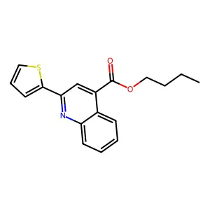 Butyl 2-thiophen-2-ylquinoline-4-carboxylate structure