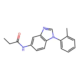 N-[1-(2-methylphenyl)benzimidazol-5-yl]propanamide structure