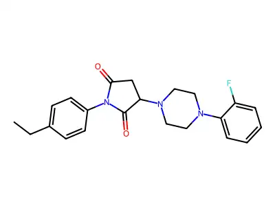 1-(4-Ethylphenyl)-3-[4-(2-fluorophenyl)piperazin-1-yl]pyrrolidine-2,5-dione structure